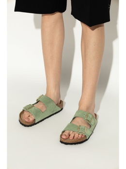 Birkenstock: Зелёные сандалии 