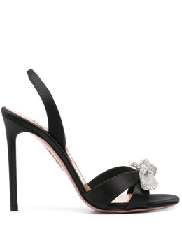 Aquazzura: Чёрные босоножки  Bow Tie 105