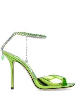 JIMMY CHOO: Зелёные туфли  Saeda 100