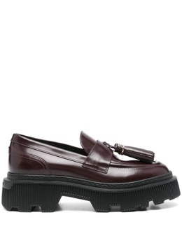 Santoni: Фиолетовые лоферы 