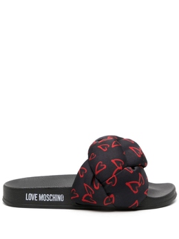 LOVE MOSCHINO: Чёрные шлёпанцы 