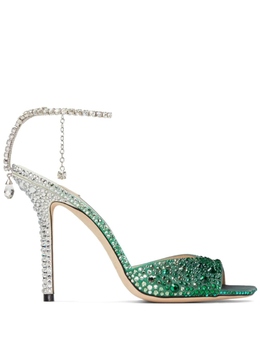 JIMMY CHOO: Зелёные босоножки  Saeda 100