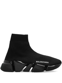 Balenciaga: Чёрные кроссовки  Speed.2