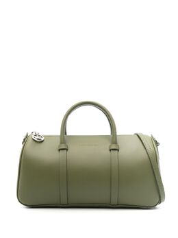 Longchamp: Зелёная сумка-шоппер 