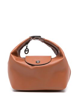 Longchamp: Коричневая сумка-шоппер  Le Pliage