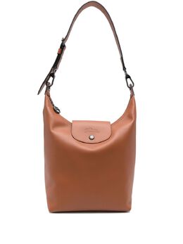 Longchamp: Коричневая сумка  Le Pliage