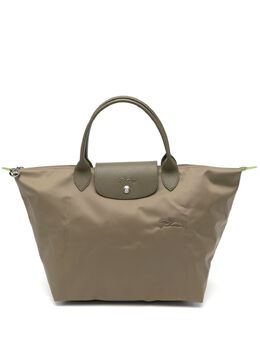 Longchamp: Светлая сумка-шоппер  Le Pliage