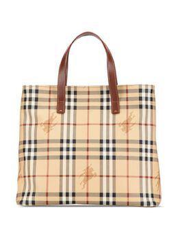 Burberry Pre-Owned: Коричневая сумка-шоппер 