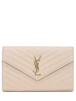 SAINT LAURENT: Бежевая сумка  Monogram Envelope