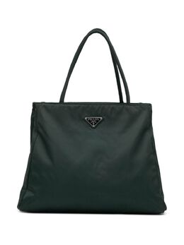 Prada Pre-Owned: Зелёная сумка-шоппер 