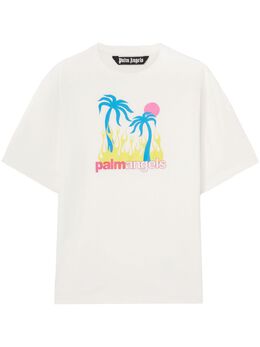 Palm Angels: Белая футболка 