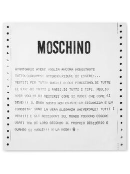 Moschino: Шарф с принтом 