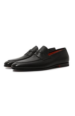 Santoni: Чёрные туфли 