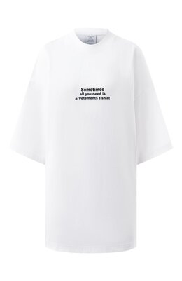 VETEMENTS: Хлопковая футболка 