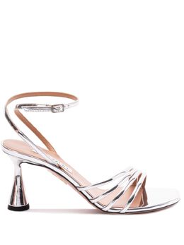 Aquazzura: Серебристые сандалии 