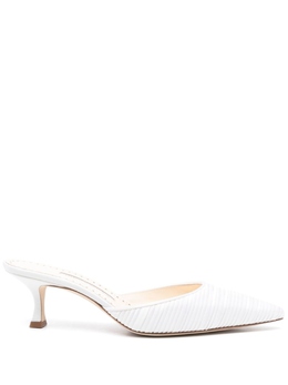 Manolo Blahnik: Белые сабо 