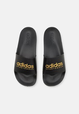 Adidas: Чёрные шлёпанцы  Adilette