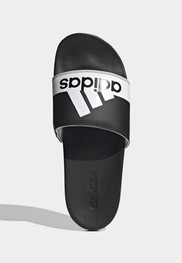 Adidas: Чёрные шлёпанцы  Adilette