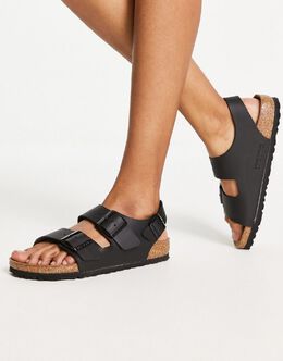 Birkenstock: Чёрные сандалии  Milano