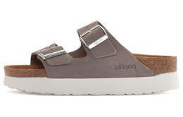 Birkenstock: Серые шлёпанцы 