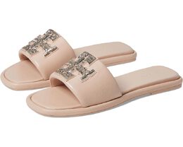 Tory Burch: Розовые сандалии  Double T