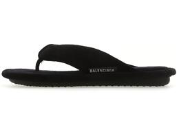 Balenciaga: Чёрные шлёпанцы 