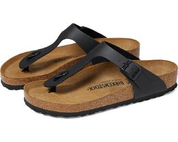 Birkenstock: Чёрные сандалии  Gizeh Birko Flor