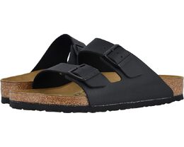 Birkenstock: Чёрные сандалии  Arizona Birko Flor