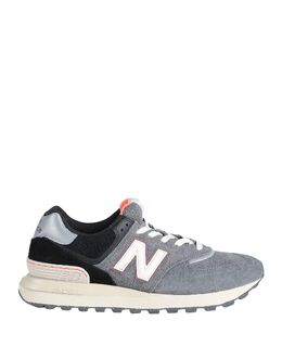 New Balance: Серые кеды 