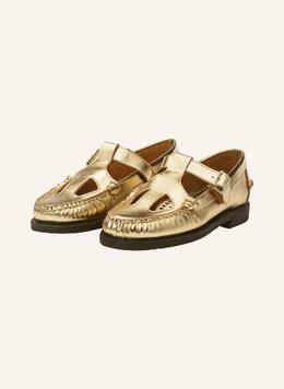 Sebago: Золотые лоферы 