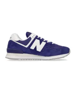 New Balance: Синие кроссовки 