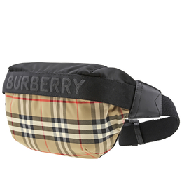 Burberry: Бежевая сумка  Vintage Check