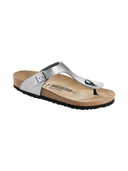 Birkenstock: Серебристые сандалии 