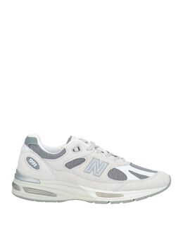 New Balance: Серые кроссовки 