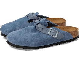 Birkenstock: Голубые сабо  Boston