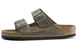 Birkenstock: Шлёпанцы цвета хаки 