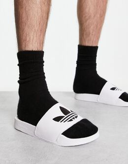 Adidas: Белые шлёпанцы  Adilette Lite