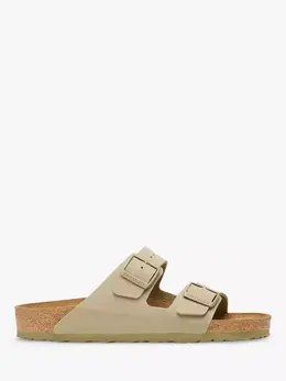 Birkenstock: Сандалии  Arizona Birko Flor цвета хаки