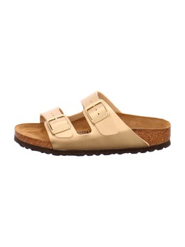 Birkenstock: Золотые сабо 