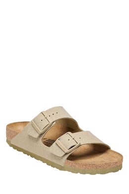 Birkenstock: Бежевые сандалии  Arizona Birko Flor