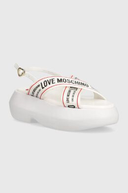 LOVE MOSCHINO: Белые сандалии 