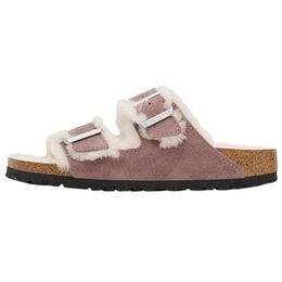 Birkenstock: Фиолетовые шлёпанцы  Arizona