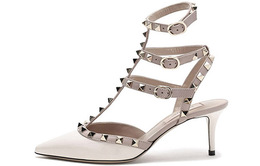 Valentino: Белые туфли  Rockstud