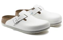 Birkenstock: Белые сабо 