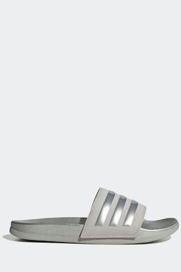 Adidas: Серые шлёпанцы  Adilette