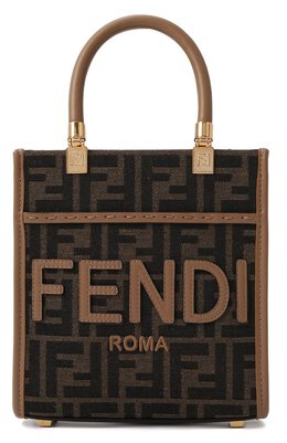 Fendi: Коричневая сумка  Sunshine