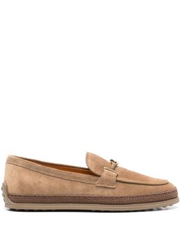 Tod's: Светлые лоферы 