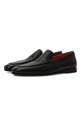 Santoni: Чёрные туфли  Carlos