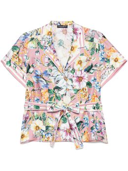 Dolce & Gabbana: Рубашка с растительным принтом 