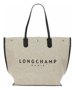 Longchamp: Бежевая сумка-шоппер 